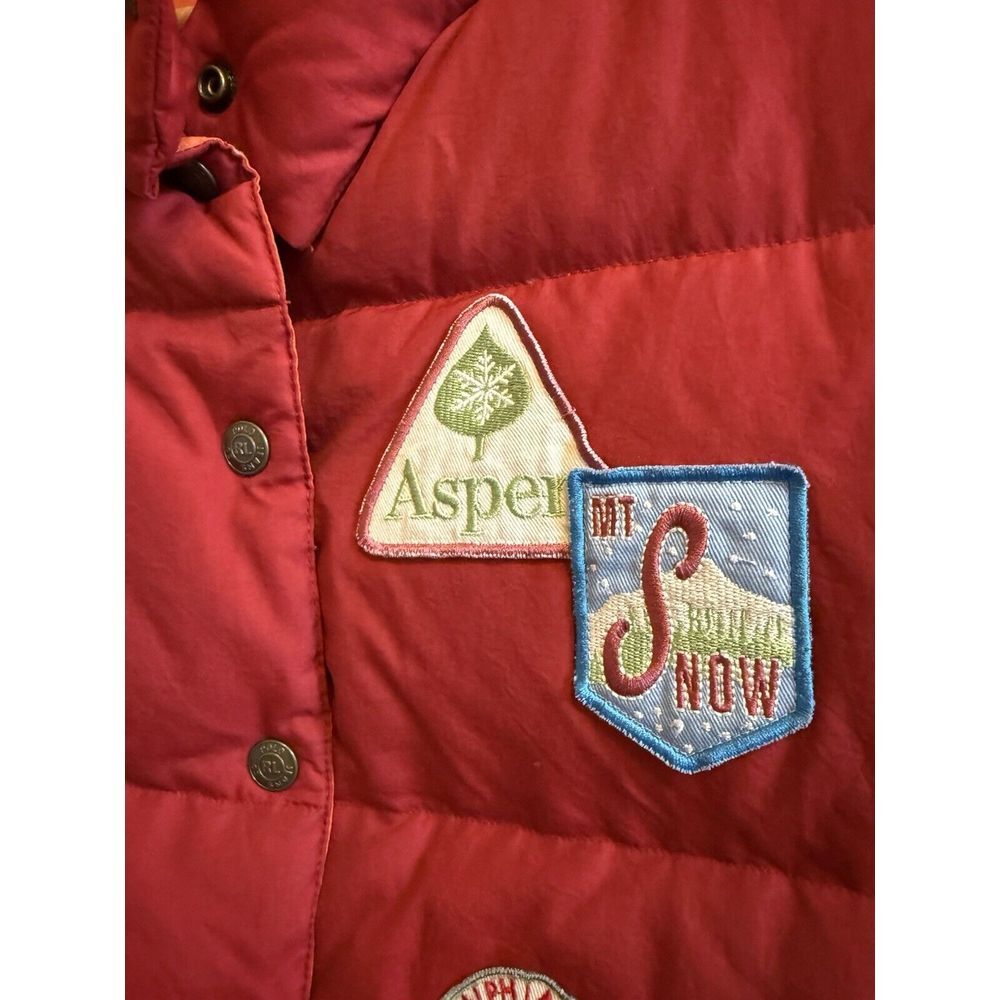 Ralph Lauren Red Quilted Patch Vest - Picture 8 of 11